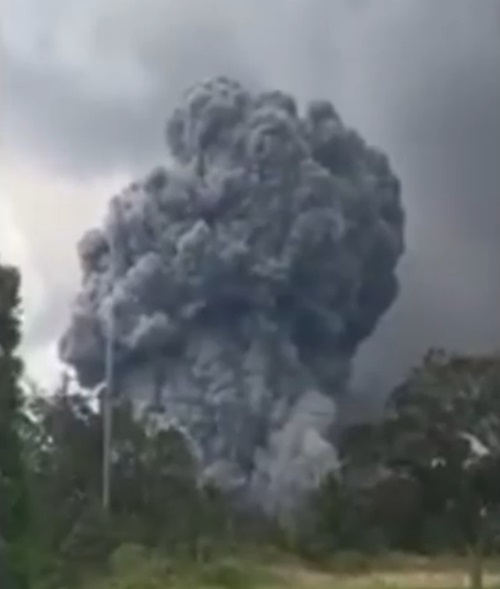 하와이섬 킬라우에아 화산 분출로 '9천ｍ 가스기둥'이 치솟아 화제다. 사진=유튜브
