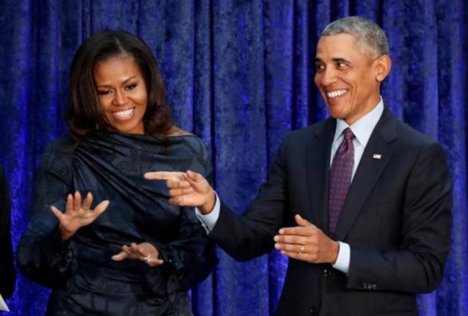 넷플릭스는 21일(현지 시간) 오바마 전 미국 대통령과 미셸 여사와 영화 및 시리즈물의 제작에 다년간 계약을 맺었다. 자료=로이터