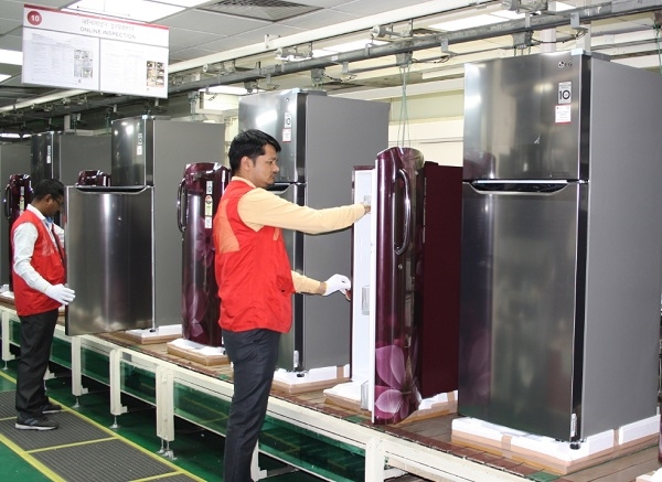 LG전자 인도 냉장고 생산라인. 사진=LG전자. 