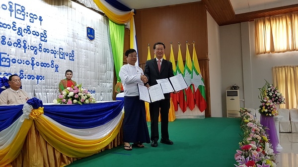 한국전력은 지난 6일 미얀마 전력에너지부(MOEE)와 534만 달러 규모의 ‘미얀마 배전망 건설 컨설팅 및 설계기준제정 사업’ 계약을 체결했다. 사진=한국전력. 