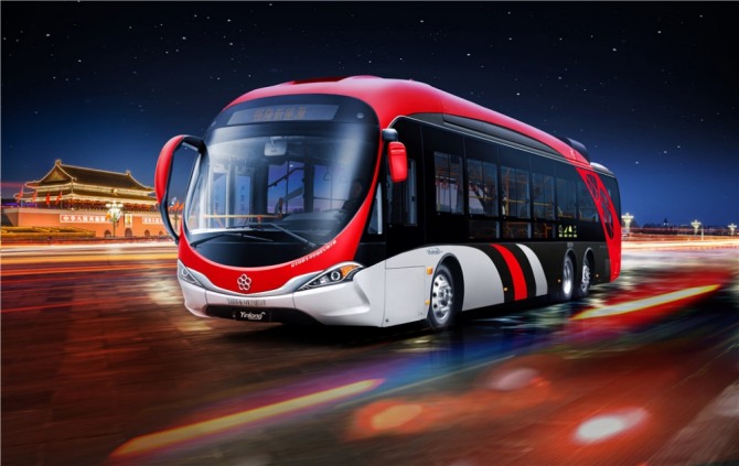 주하이인룽신에너지의 상장 계획이 좌절된 것으로 나타났다. 사진은 계획 중인 순수전기시내버스 모델. 자료=주하이인룽