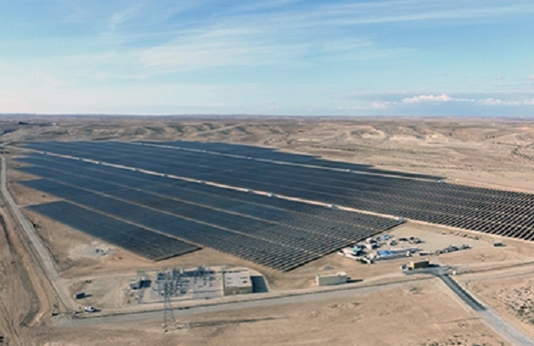 JA솔라홀딩스의 이스라엘 아라와사막 태양광 발전소. 사진=JA솔라홀딩스.