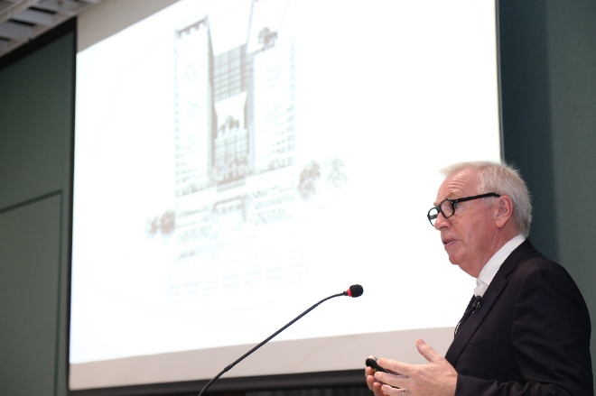 데이비드 치퍼필드는 아모레퍼시픽 용산 신사옥을 설계하면서 연결성에 중점을 뒀다고 말했다. 사진=아모레퍼시픽 제공 