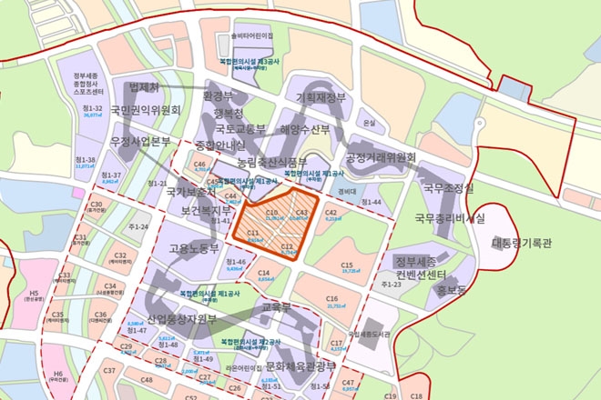 정부세종 신청사 건립 부지 위치도