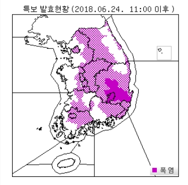 [오늘날씨] 억수같은 장마비 기상청 호우주의보 200㎜ 이상 …서울 대전 수원  대구 내일 날씨 일기예보