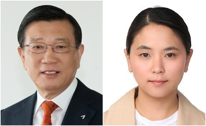(왼쪽) 박삼구 금호아시아나그룹 회장과 박세진 금호리조트 상무.