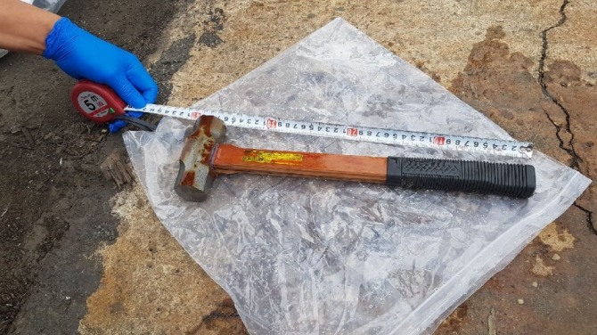 지난 지난 2일 오후 5시 20분 발행한 70대 남편 청부살인에 사용한 도구. 사진=해운대경찰서