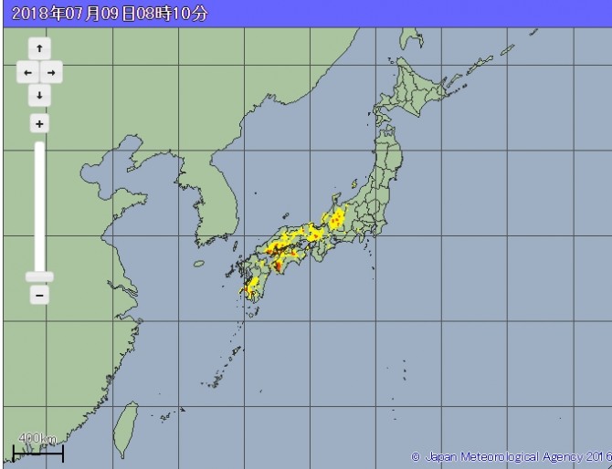 일본 폭우 사망자  200명 돌파, 일본 기상청 특보 오사카 · 히로시마(廣島)  관광 여행 주의보…오늘날씨 무더위 비상 