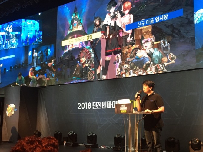 13일 서울 서초구 넥슨 아레나에서 열린 ‘2018 던전앤파이터 미디어 데이’에서 신규 던전인 ‘테이베르스’를 공개했다.