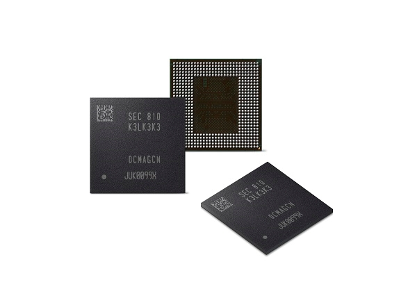 삼성전자 8GB LPDDR5 D램 패키지 사진. 사진=삼성전자.