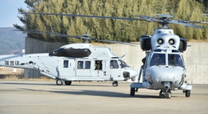 수리온을 개조해 만든 마린온 헬기.