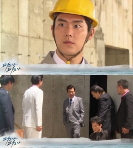 19일 오전 방송되는 KBS2 TV소설 파도애 파도야 112회에서는 댐 건설현장에 간  한경호(박정욱)가 황창식(선우재덕)이 조동철(이주현) 패거리가 도끼(박유승)를 납치한 곳에 나타나는 것을 목격해 기대감을 높인다. 사진=KBS 영상 캡처