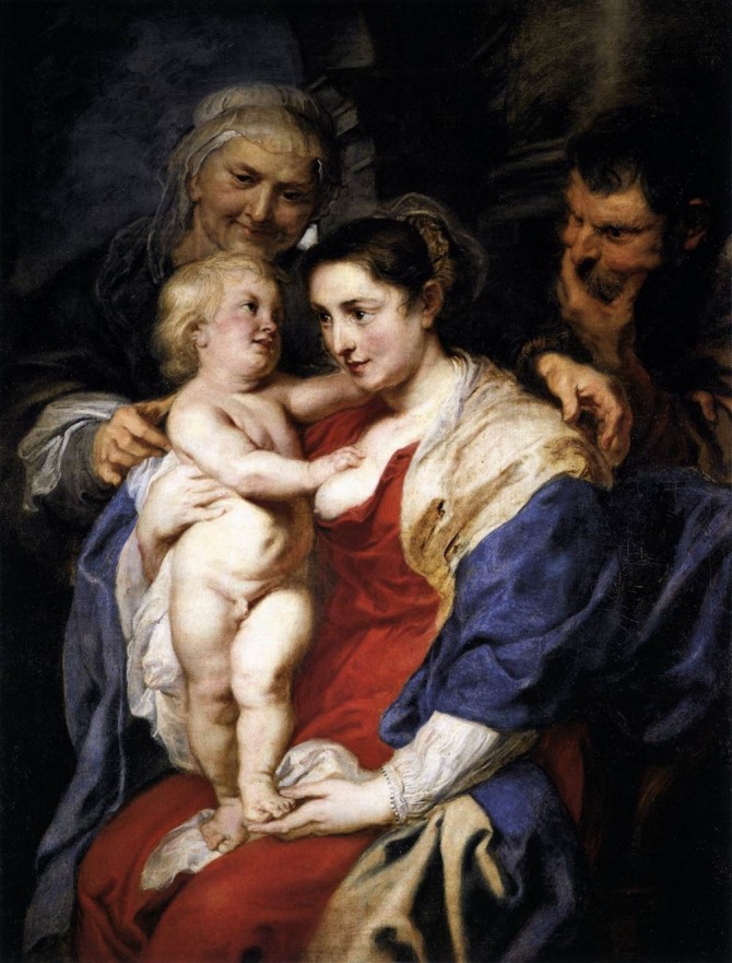 루벤스의 '신성한 가족'. 루벤스는 '신성한 가족'을 연작으로 그렸다.