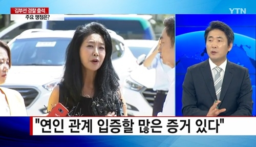 22일 경찰에 출석한 배우 김부선이 조사를 거부한 것으로 알려졌다. 사진=YTN