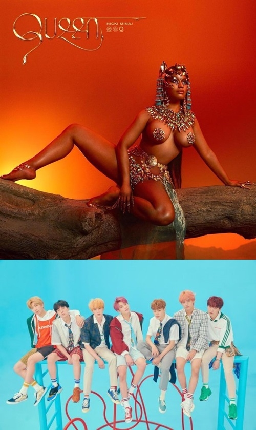 세계적인 톱래퍼 니키미나즈가 방탄소년단 앨범 피처링에 참여했다. 사진=니키미나즈 앨범, 빅히트엔터테인먼트