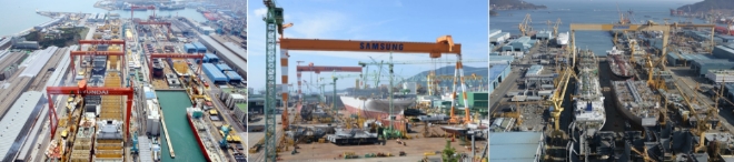 사진=현대중공업, 삼성중공업, 대우조선해양