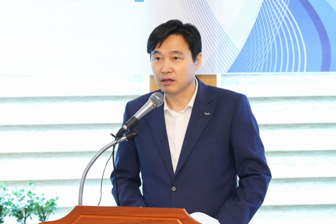 이병래 한국예탁결제원 사장이 6일 서울 여의도에서 기자간담회를 열고 해외기관을 참고해 리스크를 줄이기위한 방안을 마련하겠다고 밝혔다. 