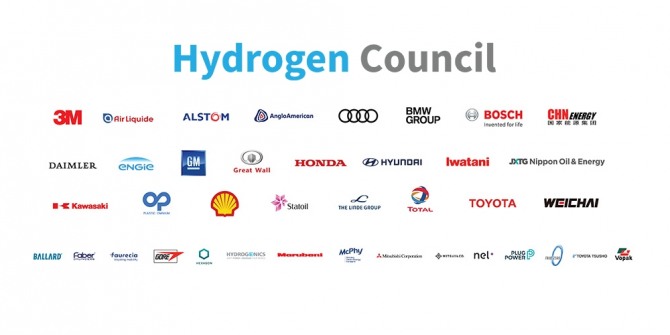 현대자동차가 미국에서 열린 수소위원회(Hydrogen Council) 행사에서 수소 에너지 사용을 적극 주창했다.