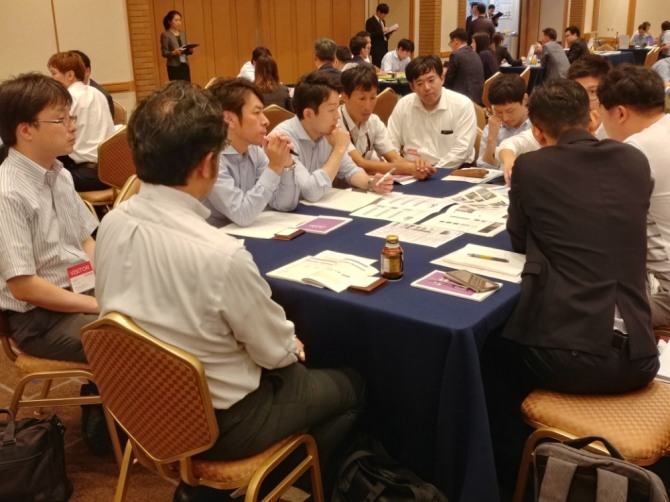 '2018 일본 부품소재 수출상담회'에 참가한 한전 직원들의 모습.사진=한국전력. 