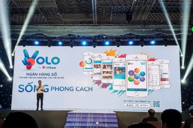 VPBank가 베트남 은행 최초로 통합 디지털 은행서비스 앱 브랜드인 '욜로(YOLO)'를 출시했다.