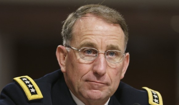 로버트 에이브럼스(57·육군대장) 주한미군 사령관 지명자가 25일(현지시간) 상원 군사위원회 인준청문회에 출석하여 답변하고 있다=연합뉴스 제공