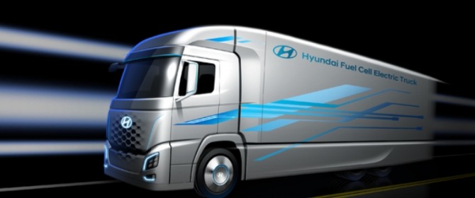 현대차의 수소전기차 트럭. 사진=현대차 제공
