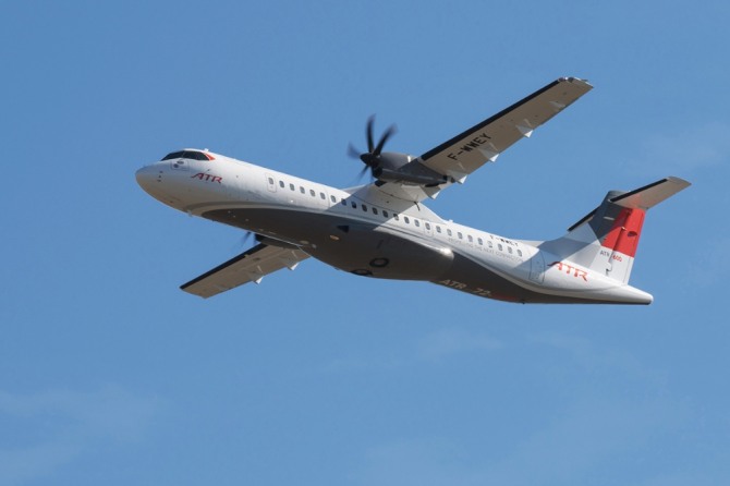 에어버스와 레오나르도의 합작사인 ATR의 터보트롭 항공기. 자료=ATR