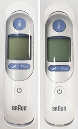 해외직구 브라운체온계 (왼쪽)진품, (오른쪽)가품