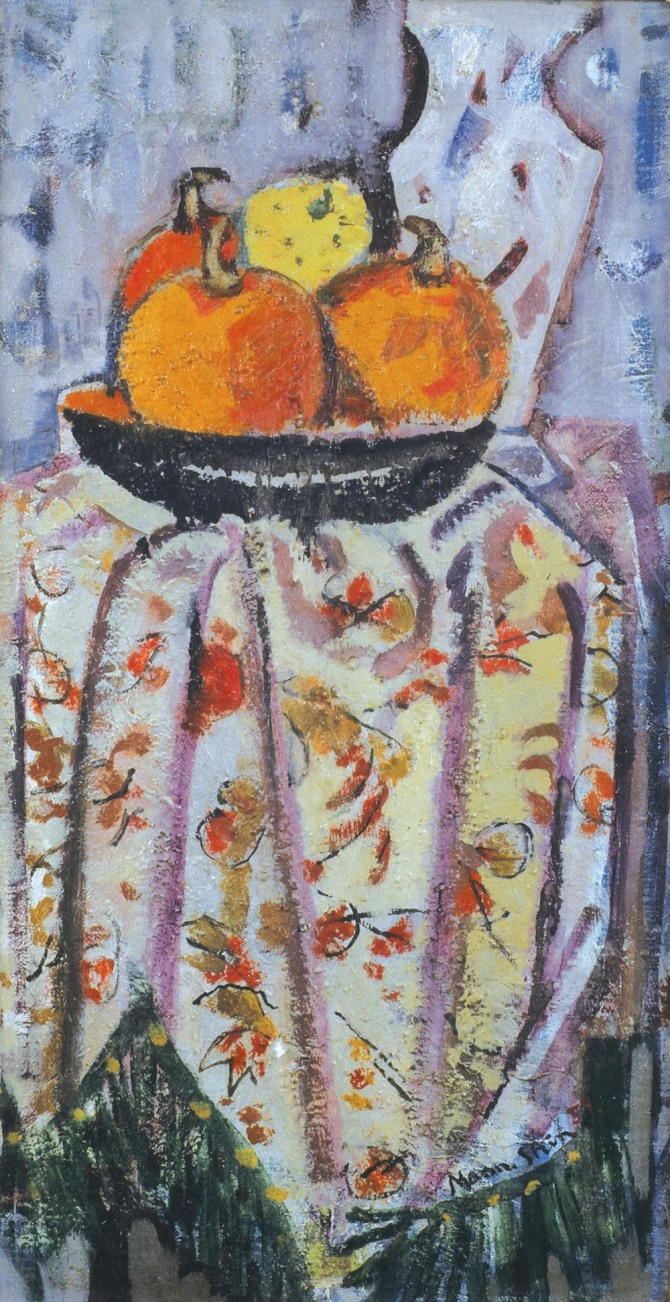 문신, 무제, 1959, 유화, 60.5x32cm