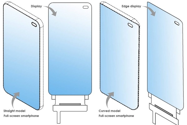 LG디스플레이가 이른바 피어싱 방식으로 화면비를 높인 스마트폰 특허를 출원한 것으로 드러났다. (사진=특허청, 렛츠고디지털)
