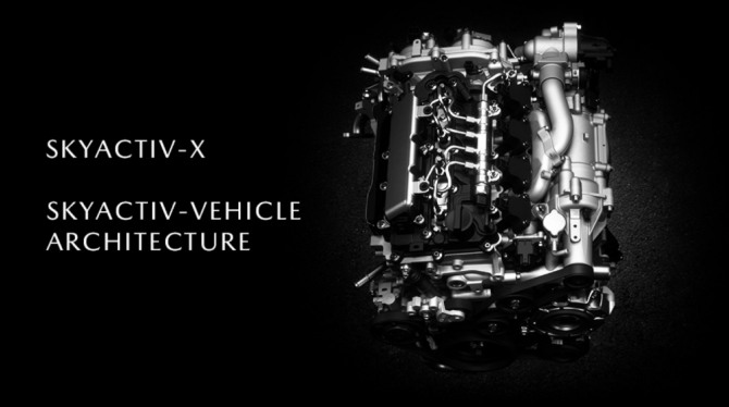 가솔린의 출력 강점과 디젤의 효율적인 연비 기술을 적절하게 융합한 마쓰다의 '스카이 액티브 X'. 자료=마쓰다