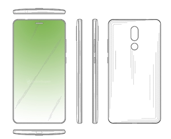 화웨이가 지난 6일 미특허청으로부터 피어싱폰 디자인 특허를 받았다. (사진=미특허청, 모빌레코펜)