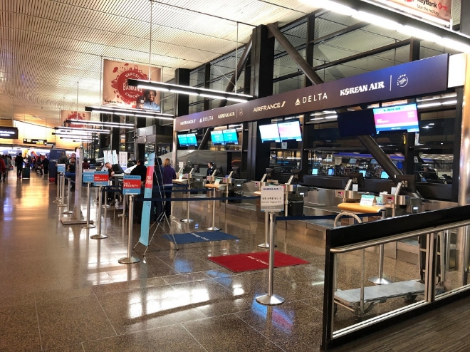 대한항공과 델타항공이 15일부터 시애틀 타코마 국제공항의 탑승수속 카운터 공동운영을 시작했다. 사진=대한항공 