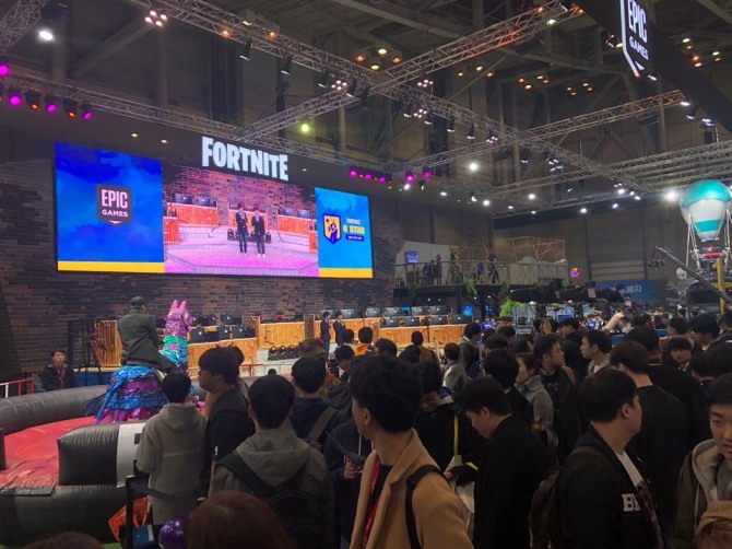에픽게임즈는 외국 업체 최초로 지스타의 공식 후원사 자리를 차지했다. 에픽게임즈는 올해 지스타에 100부스 규모로 참가했다. (사진=표진수 기자)