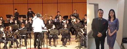 사진=(왼쪽순) 인천브라스밴드 오케스트라 ,이기성(트럼본연주자), 한태화 아나운서