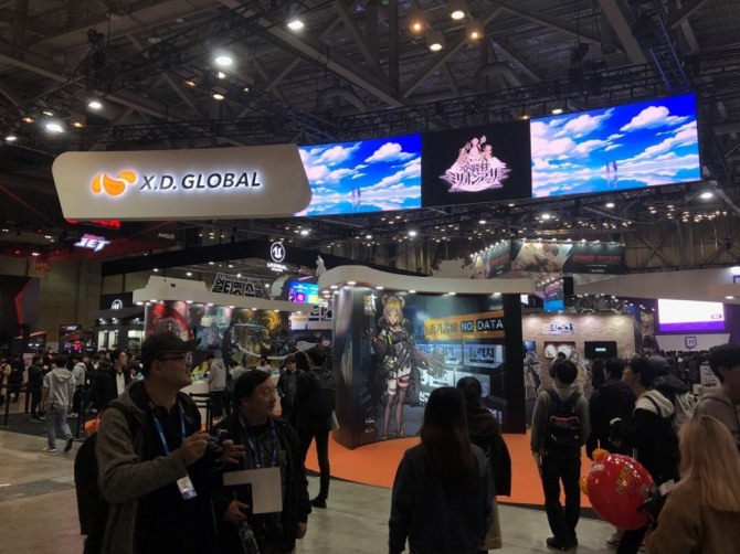XD 글로벌은 총기를 소재로 한 미소녀 모바일 게임 '소년전선'을 필두로 총 100부스로 참가, 큰 호응을 얻었다. (사진=표진수기자)