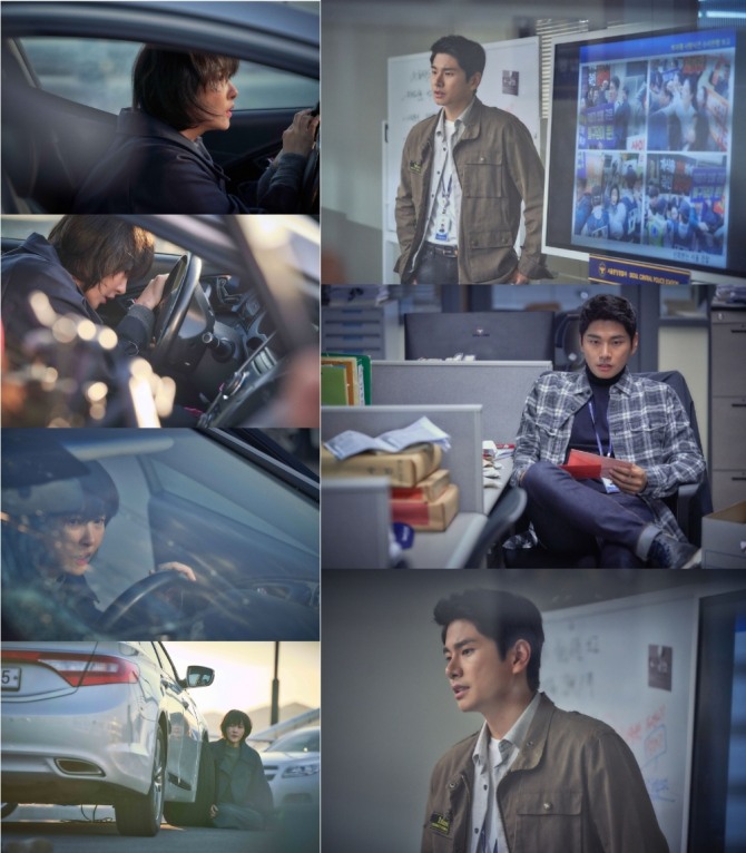 21일 첫방송되는 MBC 수목드라마 '붉은 달 푸른 해' 첫회에서 차우경 역의 김선아는 충격적인 교통사고를 당하고, 이이경은 의문의 살인 사고를 쫓는 강력계 형사 강이헌으로 변신한다. 사진=MBC 제공