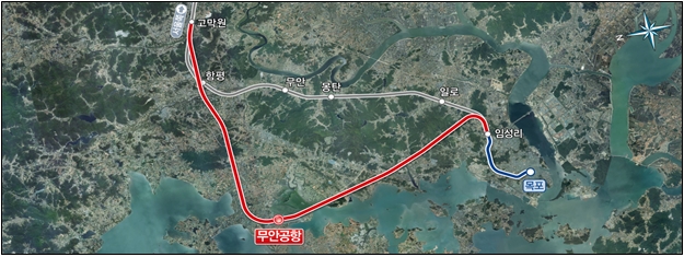 호남고속철도 2단계 고막원~임성리 구간 노선도. 사진=한국철도시설공단