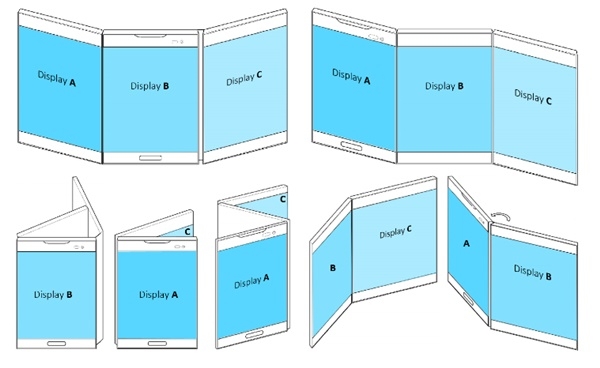 LG전자가 2017년 11월 특허받은 3면으로 된 폴더블 단말기(사진=WIPO/렛츠고 디지털)