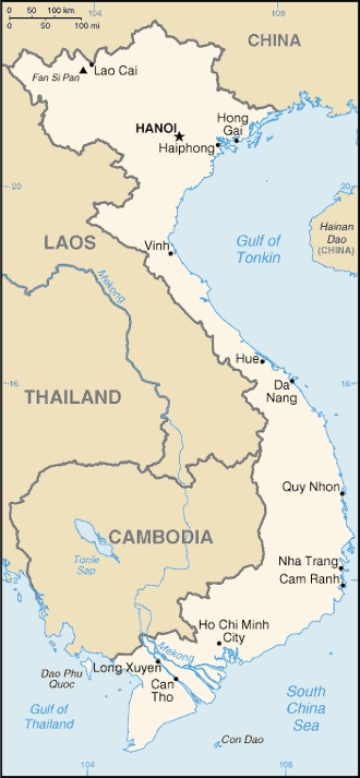 베트남의 지정학 위치. 자료=CIA팩트북