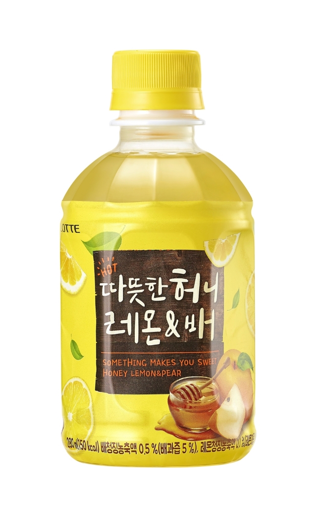 롯데칠성음료 따뜻한 허니레몬&배 제품 이미지. 롯데칠성음료=제공