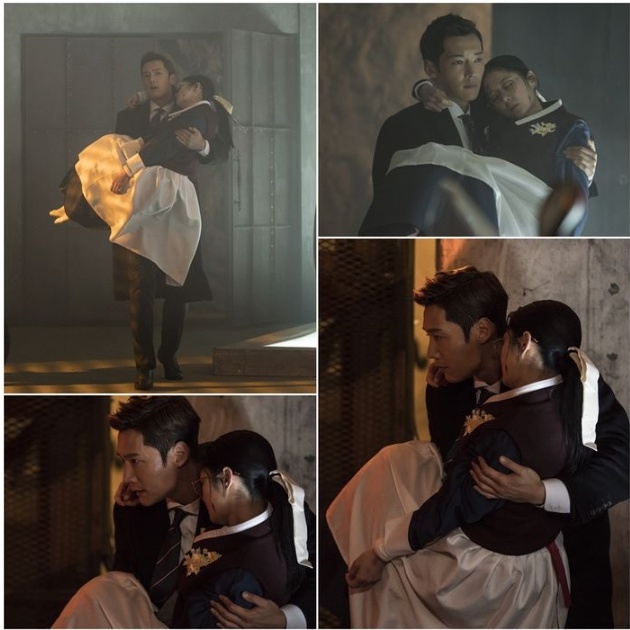 20일 SBS 수목드라마 '황후의 품격' 19~20회 본방송을 앞두고  최진혁(천오빈 역)이 장나라(오써니 역)를 들어 안아 올린 채로 구출 작전을 펼치는 모습을 담은 스틸컷을 공개해 기대감을 높이고 있다. 사진==에스엠라이프디자인그룹 제공
