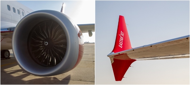 맥스8은 엔진성능이 향상된 CFM의 LEAP-1B엔진을 적용해 엔진 작동때 소음이 줄어 실제 항공기 내에서 들리는 엔진소음도 감소했다. 사진=이스타항공 