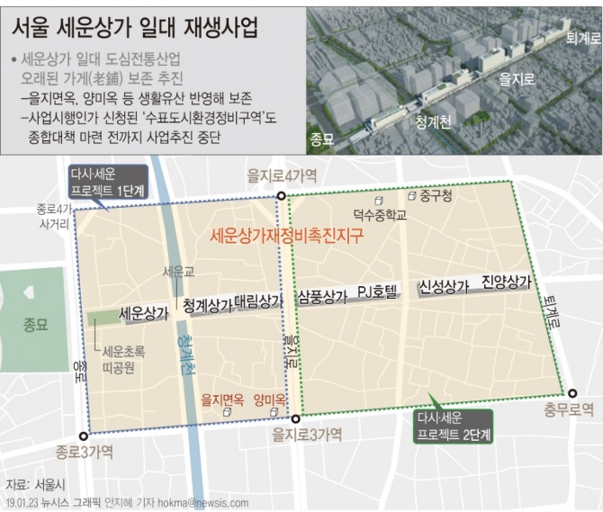 서울 세운상가 일대 재생사업 계획안. 사진=뉴시스