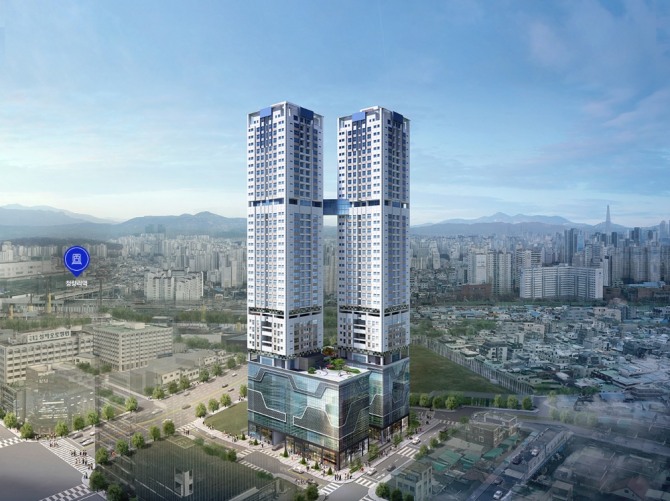 효성중공업과 진흥기업의 '청량리역 해링턴 플레이스' 이미지. 사진=효성중공업