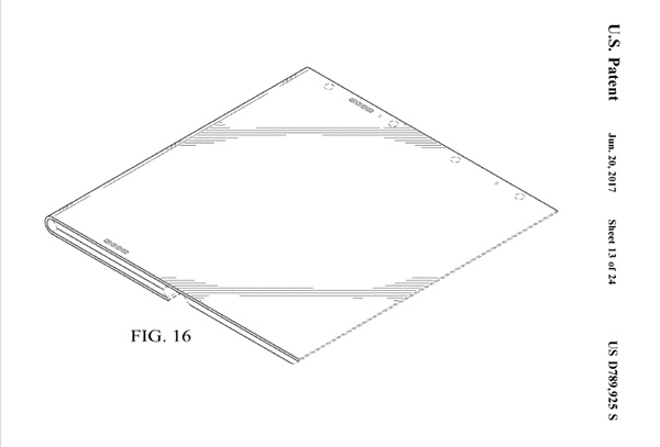 인텔의 폴더블폰 특허도면(사진=미특허청)