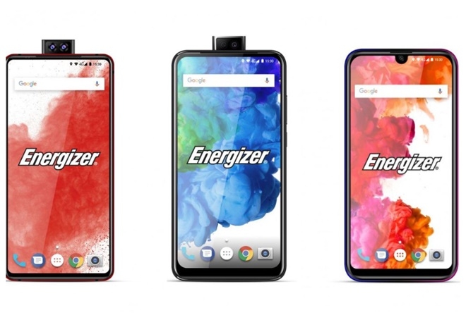 에너자이저가 듀얼팝업카메라폰, 물방울 노치폰 등을 포함한  26종의 최신폰을 MWC2019에서 선보인다.(사진=에너자이저)