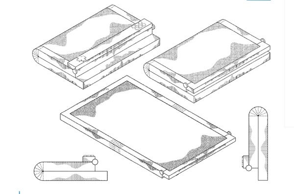 삼성전자가 지난 1월29일 미특허청으로부터 특허받은 게임용 폴더블폰의 다양한 단면도 모습(사진=미특허청)