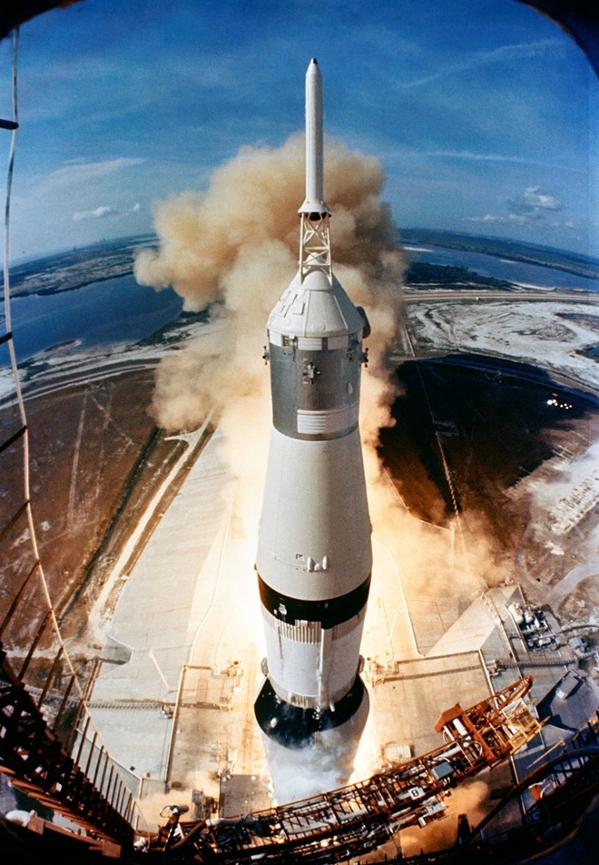 1969년 7월 16일 아폴로 11호 우주선이 케네디우주센터에서 발사되는 모습(사진=나사)