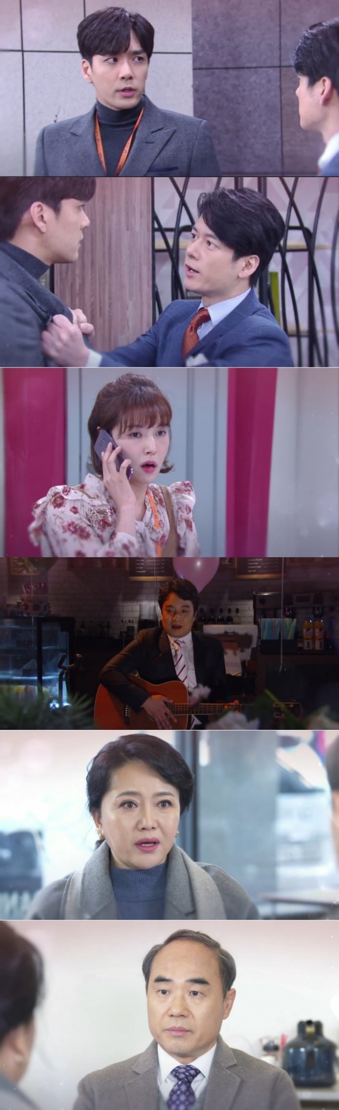 11일 오후 방송되는 KBS1TV 일일드라마 '비켜라 운명아' 71회에서는 최시우(강태성 분)가 남진(박윤재)에게 최수희(김혜리)를 피해 도피중인 정진아(진예솔)의 행방을 추궁하는 가운데 강대식(육동일)이 서연지(송민지)에게 프러포즈하는 반전이 그려진다. 사진=KBS1TV 영상 캡처